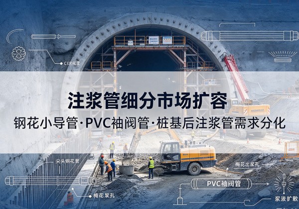 长清注浆管细分市场扩容，隧道钢花小导管、PVC 袖阀管、桩基后注浆管需求分化